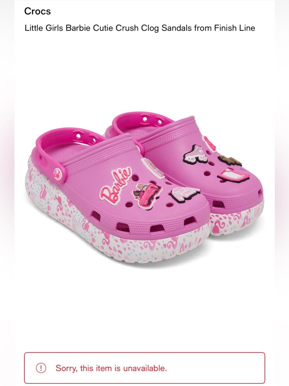 CROCS x Mattel Barbie Girls Clog